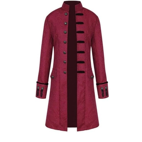 Retro Vintage Tailcoat Jacket Goth Steampunk Gothic Victorian Frock Coat - Picture 1 of 5